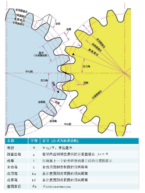 齒輪基本參數(shù)圖解